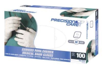 GUANTES DESECHABLES LATEX TALLA M X 100 UNIDADES PRECISION