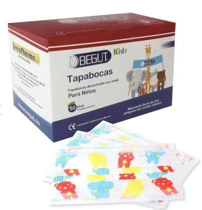 TAPABOCAS PEDIATRICO CAJA X 50 UNIDADES BEGUT