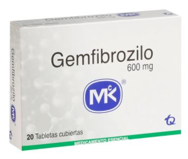 GEMFIBROZILO 600 mg X 20 TABLETAS RECUBIERTAS MK