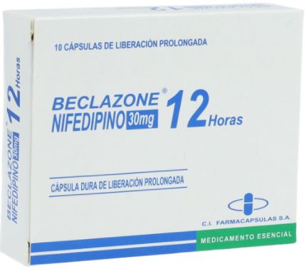 NIFEDIPINO 30 mg X 10 CÁPSULAS BECLAZONE