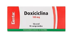 DOXICICLINA 100 mg x 10 TABLETAS (GENFAR)