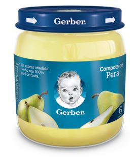 COMPOTA GERBER FRASCO X 113 g SABOR A PERA