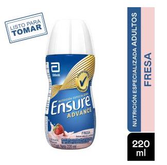 ENSURE ADVANCE BOTELLA X 220 ml  SABOR A FRESA