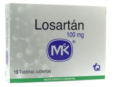 LOSARTAN 100 mg X 10 TABLETAS MK