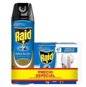 RAID DOBLE ACCIÓN 400 ml + RAID LÍQUIDO ELÉCTRICO 32,8 ml
