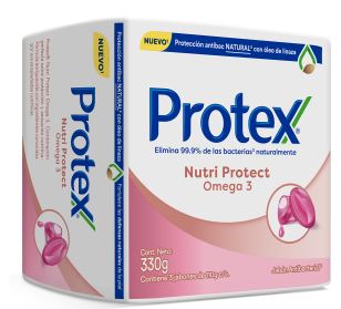 JABON PROTEX OMEGA 3 X 110 g  PAQUETE X 3 UNIDADES
