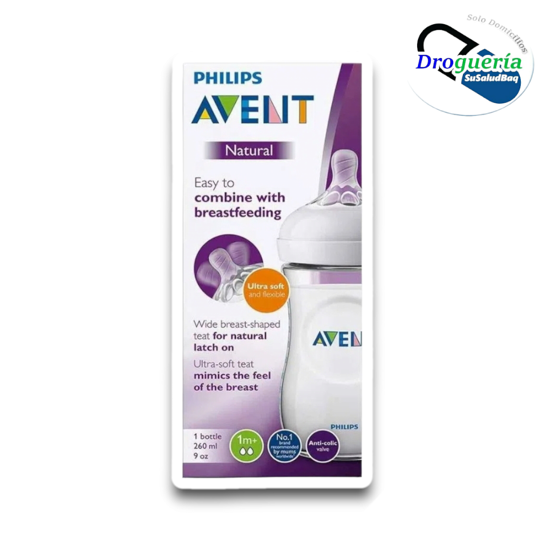 BIBERON AVENT NATURAL 1M+ X 9 ONZAS FLUJO LENTO