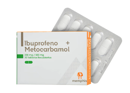 IBUPROFENO + METOCARBAMOL 200mg/500mg CAJA X 30 TABLETAS MEMPHIS