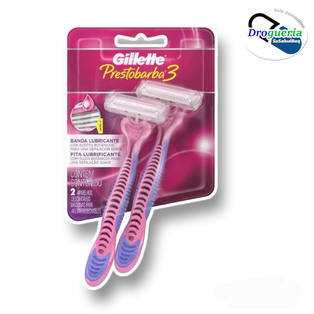 PRESTOBARBA 3 GUILLET MUJER X 2 UNIDADES
