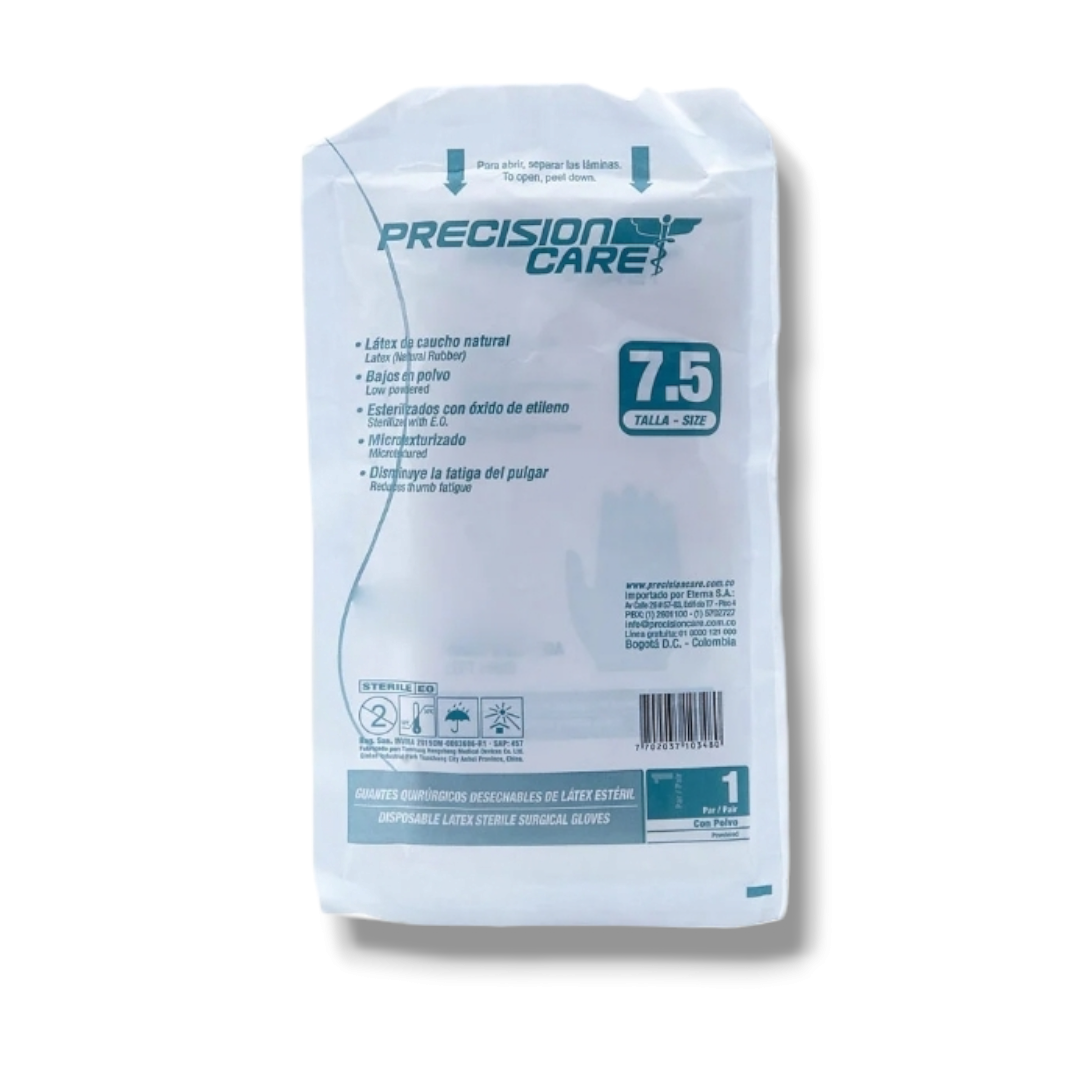 Guante cirugia esteril precision  talla 7.5