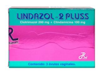 CLOTRIMAZOL + CLINDAMICINA 200mg/100mg X 3 ÓVULOS LINDAZOL