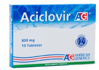 ACICLOVIR 800 mg X 10 TABLETAS AG