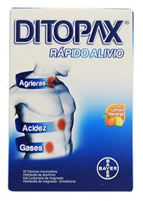 DITOPAX SOBRE X 10 TABLETAS MASTICABLES