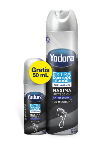 Yodora pies aerosol extra control men x 260 ml gratis 50 ml