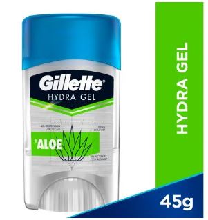 Desodorante guillete antitranspirante hidra + aloe vera gel x 45g
