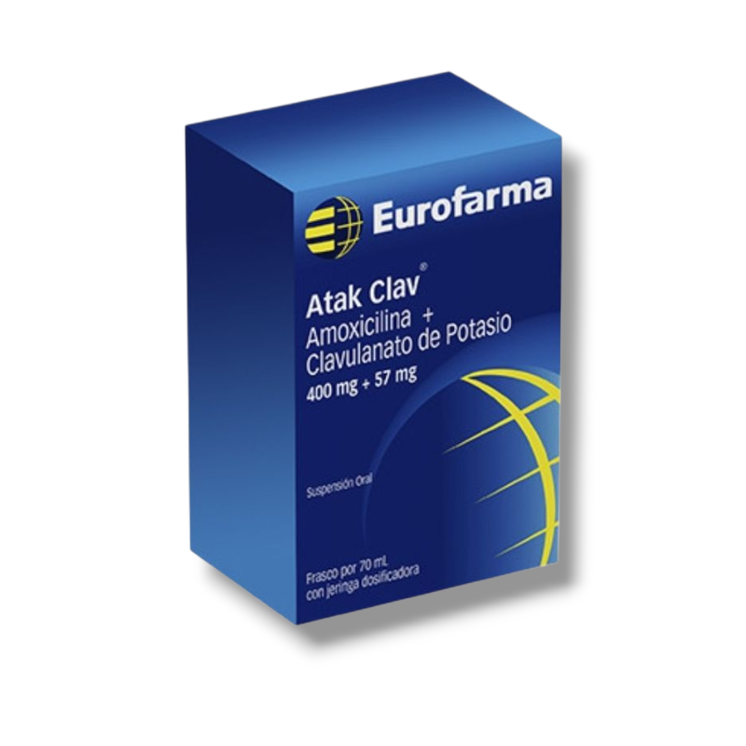 Atak clav 400mg/57mg suspension oral x 70ml