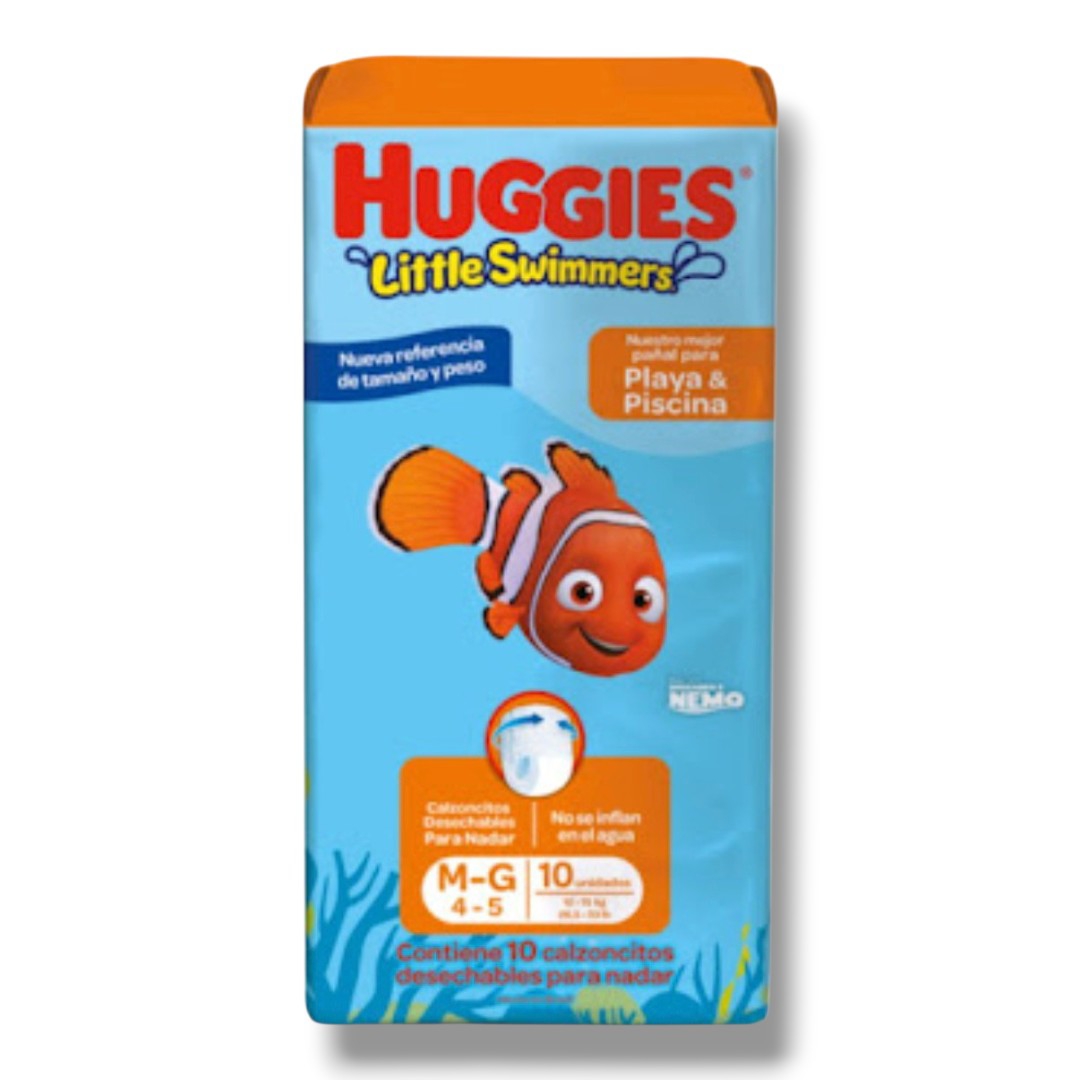 PAÑAL BAÑO HUGGIES PLAYA Y PISCINA TALLA M-G 4-5 X 10 UND