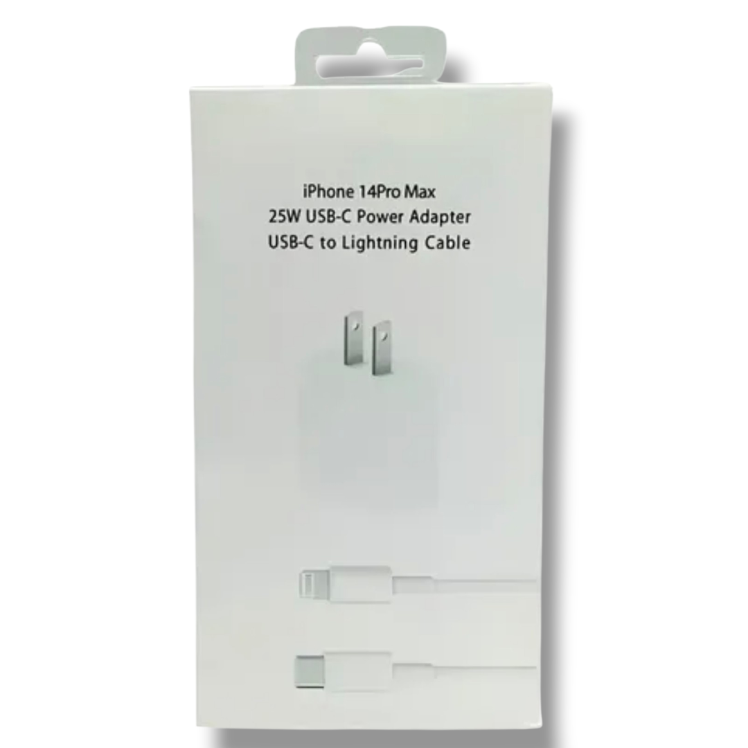 CARGADOR 14 PRO MAX USB CABLE ADAPTADOR