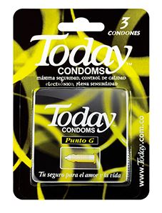 CONDONES TODAY PUNTO G EMPAQUE X 3 UNIDADES