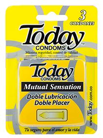 CONDONES TODAY MUTUAL SENSATION EMPAQUE X 3 UNIDADES