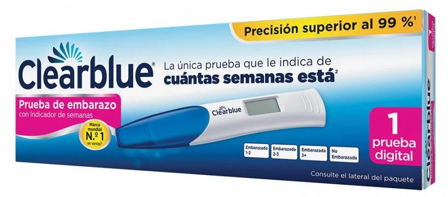 PRUEBA DE EMBARAZO INDICADOR DE SEMANAS (CLEAR BLUE)