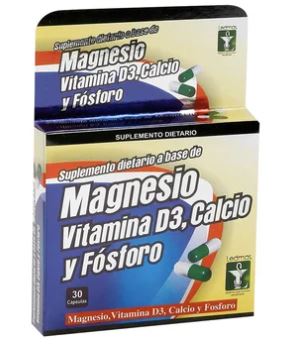 CLORURO DE MAGNESIO VITAMINA D3, CALCIO Y FÓSFORO X 30 CÁPSULAS (LEDMAR)
