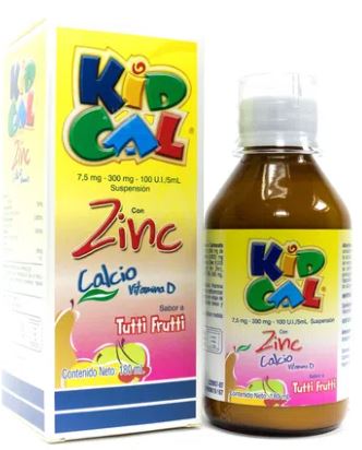 KIDCAL CON ZINC SUSP X 180 ML SABOR TUTTU FRUTTI