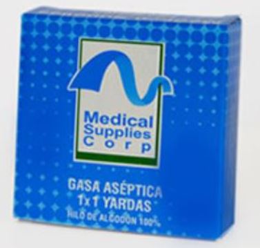 GASA ASÉPTICA  1 X 1YARDAS (MEDICAL CORP)