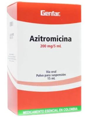 AZITROMICINA 200 mg SUSPENIÓN X 15 ml (GENFAR)