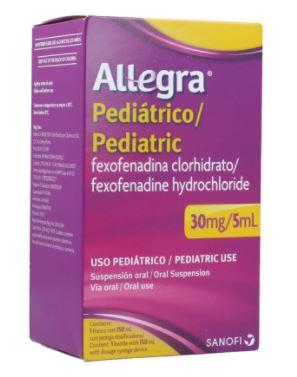 ALLEGRA PEDIATRICO 30 mg SUSPENSIÓN X 150 ml