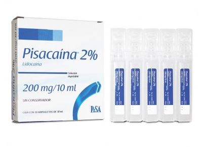 LIDOCAINA 2% SOLUCIÓN INYECTABLE X 10 ml (PISACAINA)