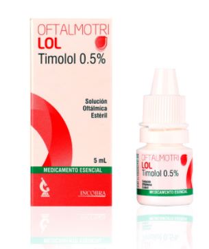 TIMOLOL 0,5%  SOLUCIÓN OFTALMICA X 5 ml (INCOBRA)