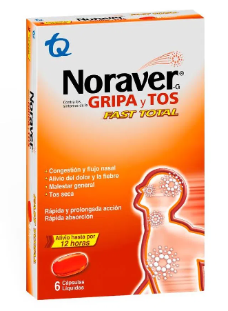 NORAVER FAST TOTAL X 6 CÁPSULAS LIQUIDAS