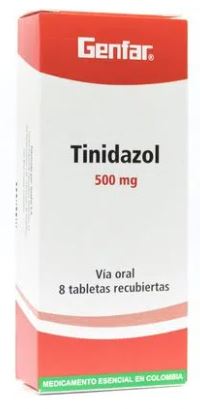TINIDAZOL 500 mg X 8 TABLETAS (GENFAR)