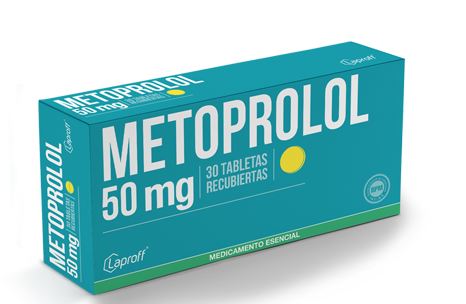 METOPROLOL 50 mg X 10 TABLETAS (LAPROFF)