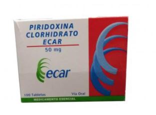 PIRIDOXINA 50 mg X 10 TABLETAS (ECAR)