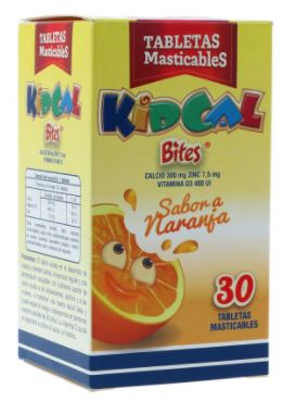 KIDCAL BITES X 30 TABLETAS MASTICABLES