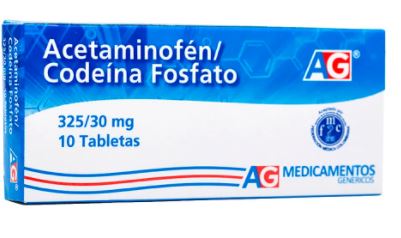 ACETAMINOFEN + CODEINA 325mg/30mg X 10 TABLETAS (AG)