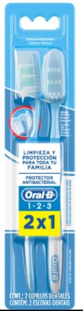 CEPILLO DENTAL ORAL B 123 EMPAQUE X 2 UND