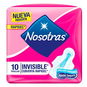 TOALLAS NOSOTRAS INVISIBLES RAPIGEL X 10 UNIDADES