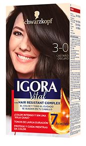 TINTE IGORA VITAL  3-0 CASTAÑO OSCURO PROMOCIÓN 2 TUBOS X 50 g