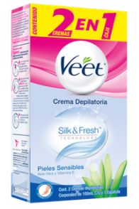 CREMA DEPILADORA VEET PIEL SENSIBLE X 100 ml 2 EN 1