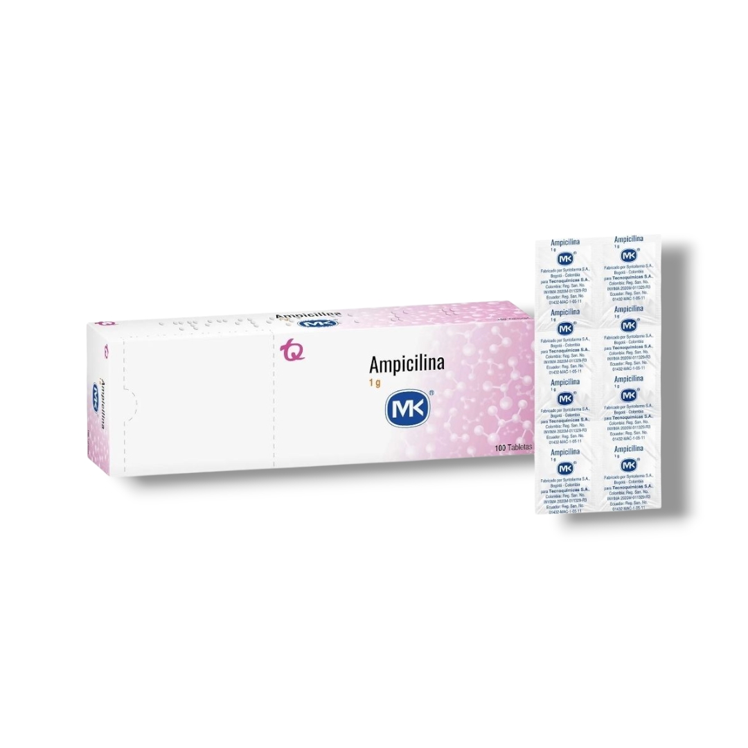 Ampicilina 1g sobre x 10 tabletas mk
