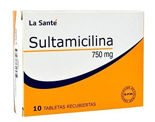 SULTAMICILINA 750 mg CAJA X 10 TABLETAS  (LA SANTÉ)