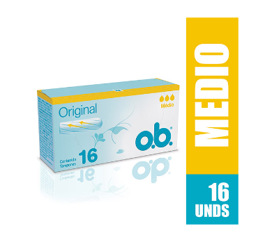 TAMPONES OB MEDIO X 16 UNIDADES