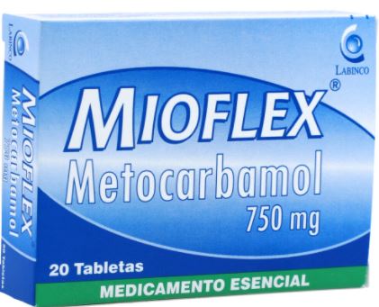 METOCARBAMOL 750 mg CAJA X 20 TABLETAS (MIOFLEX)