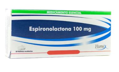 ESPIRONOLACTONA 100 mg X 20 TABLETAS (HUMAX)