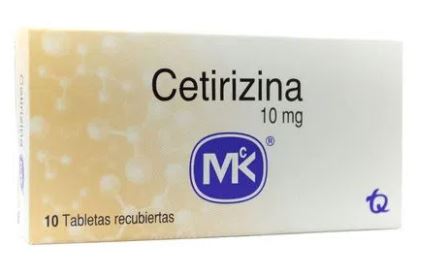 CETIRIZINA 10 mg CAJA X 10 TABLETAS (MK)
