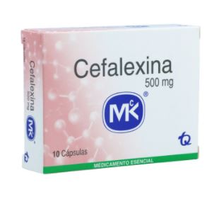 CEFALEXINA 500 mg CAJA X 10 CÁPSULAS MK