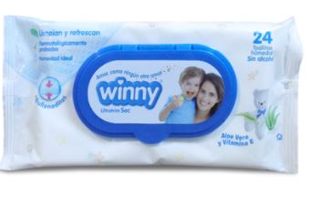 TOALLITAS HUMEDAS ALOE+ VITA E X 24 (WINNY)